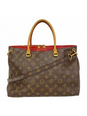 Louis Vuitton Handbag Monogram Pallas Brown Cerise 2-Way Bag